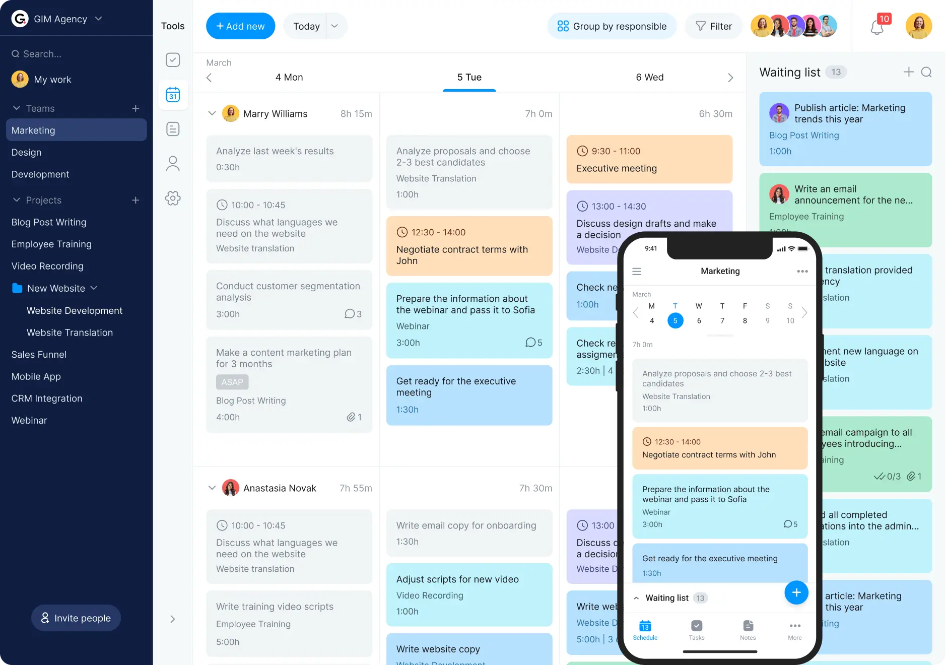 Digital daily planner