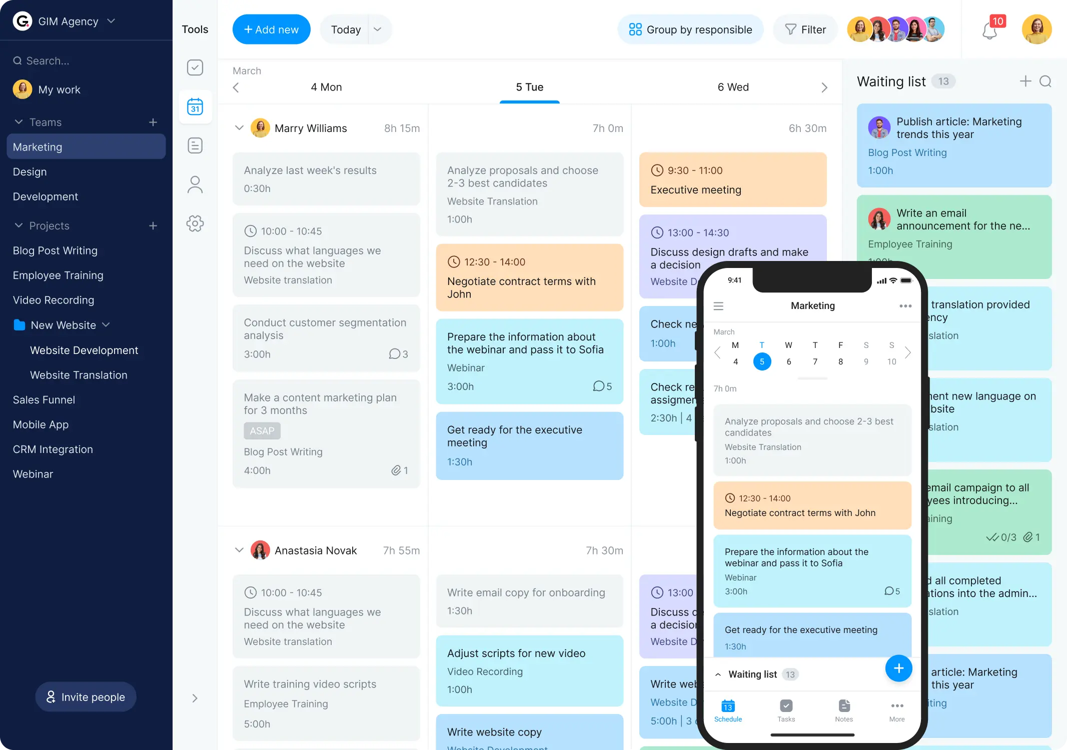 Digital daily planner