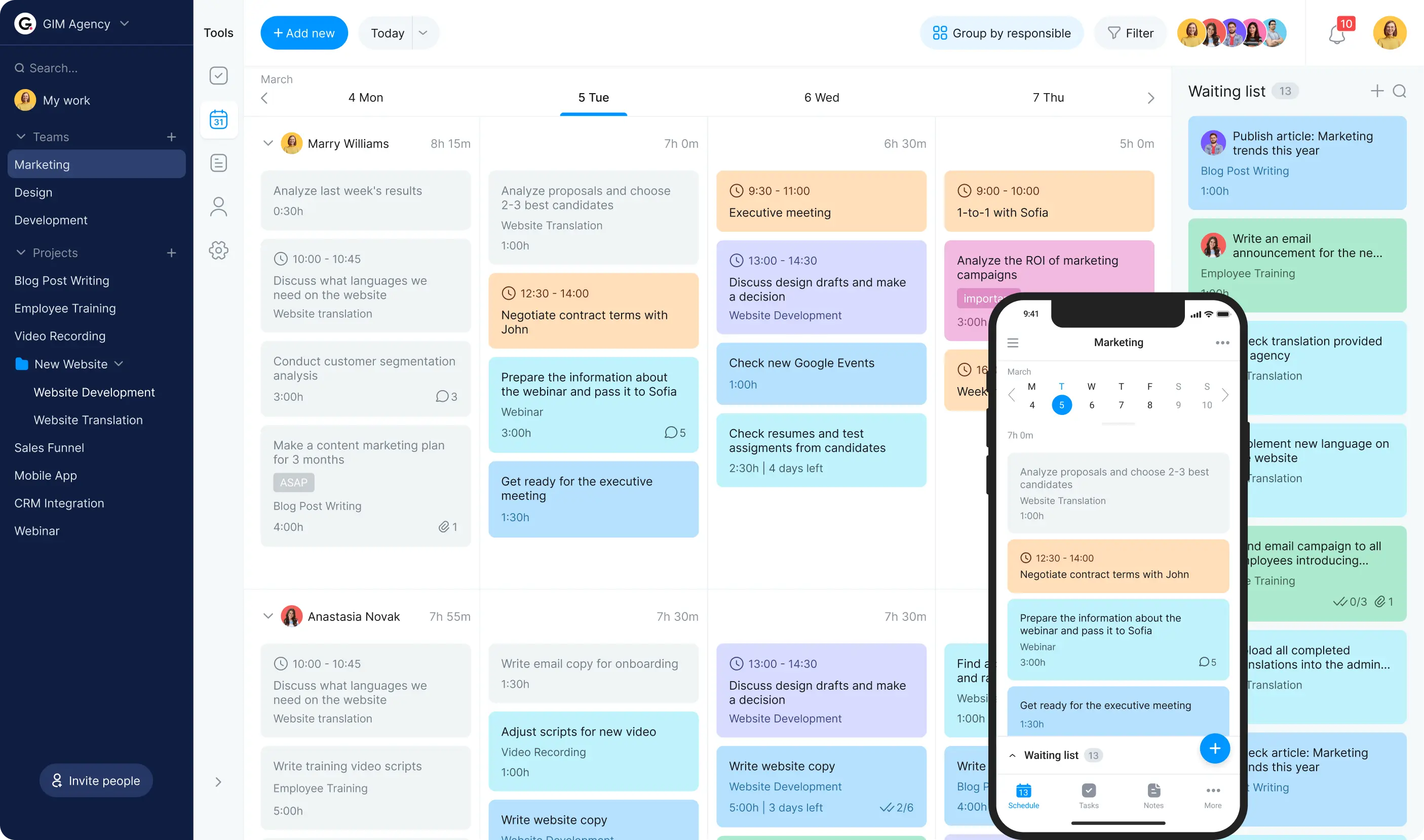 Digital daily planner