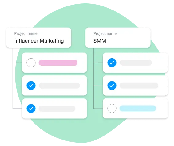 Manage projects in your digital daily planner