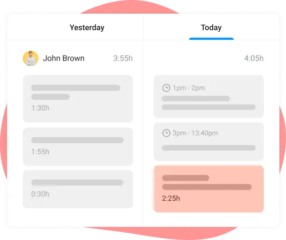 Track completed activities in the digital daily planner