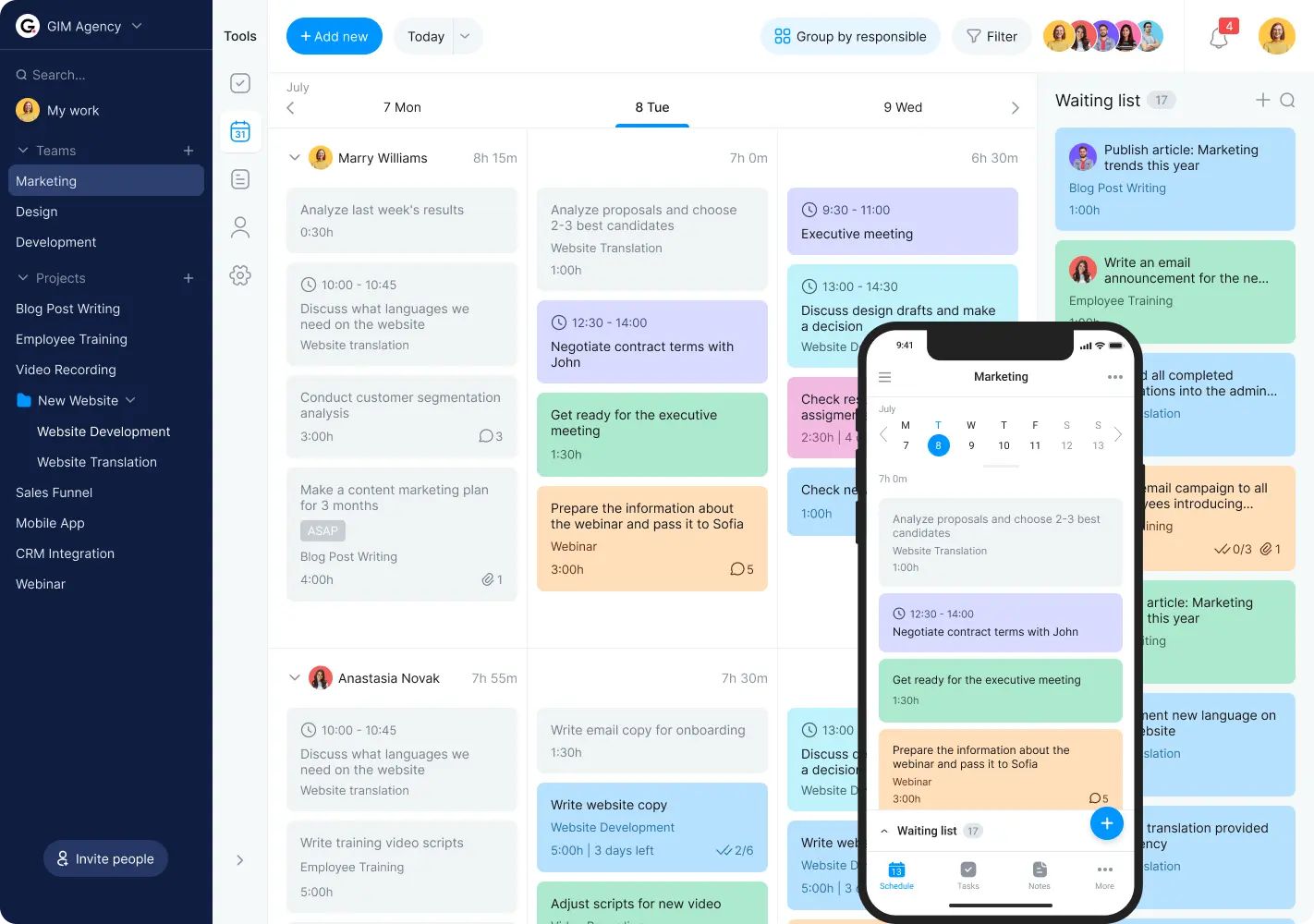 Electronic planner