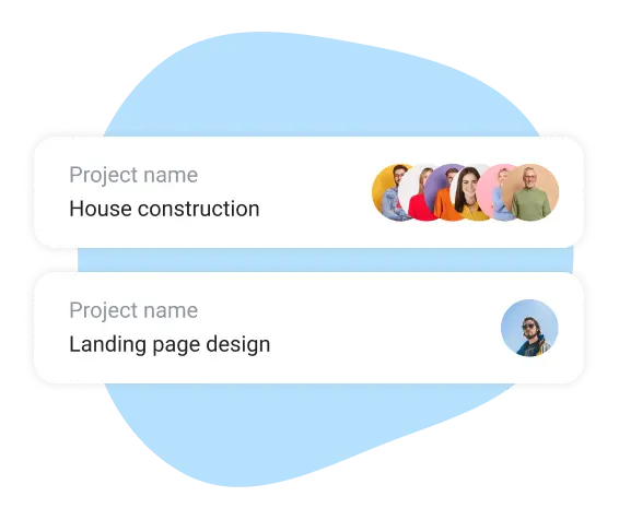 Projects in the eletronic planner