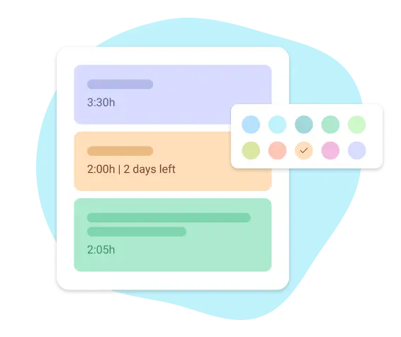 Coloe code your activities in the online planner