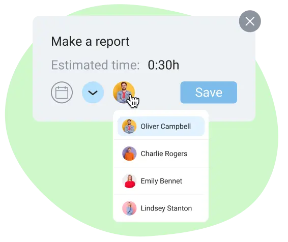 Create tasks in the online planner with 2 clicks