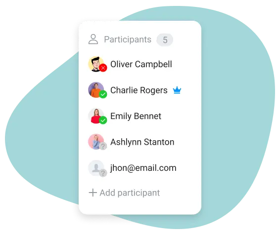 Invite external users to Bordio events