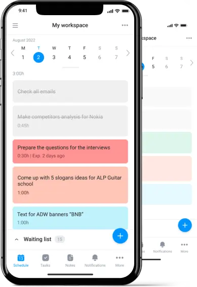Online planner mobile app