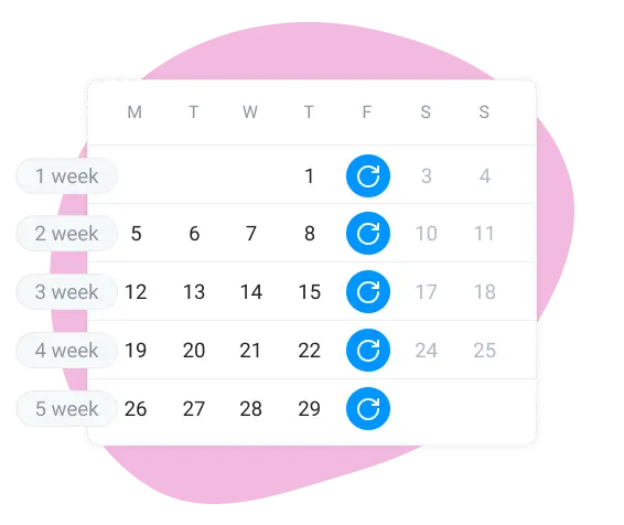 Repeats in the online planner