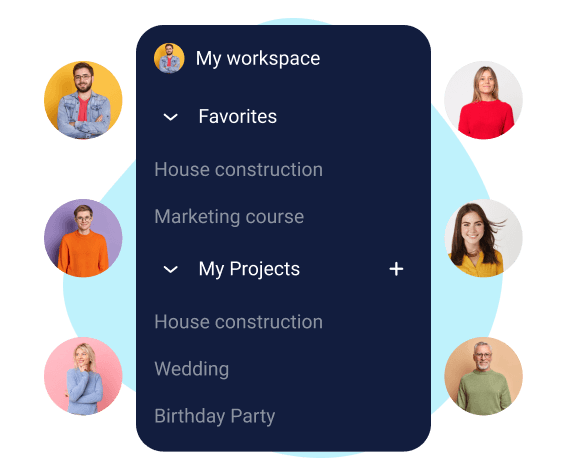 project management in the task tracker app
