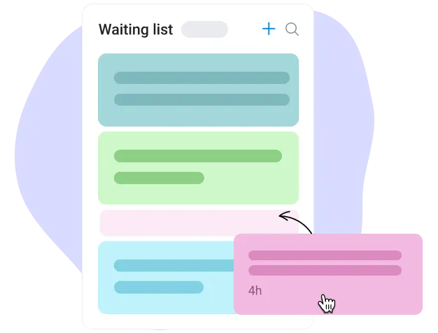 Backlog of to-dos inside schedule builder