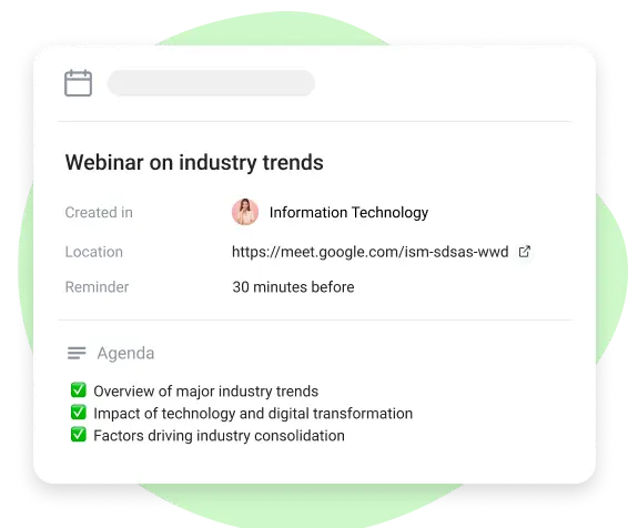 Organize meetings via Bordio schedule builder