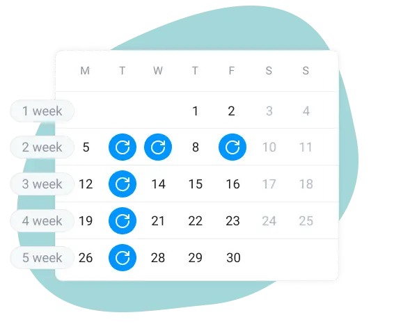 Automate repeating tasks and events in the schedule maker