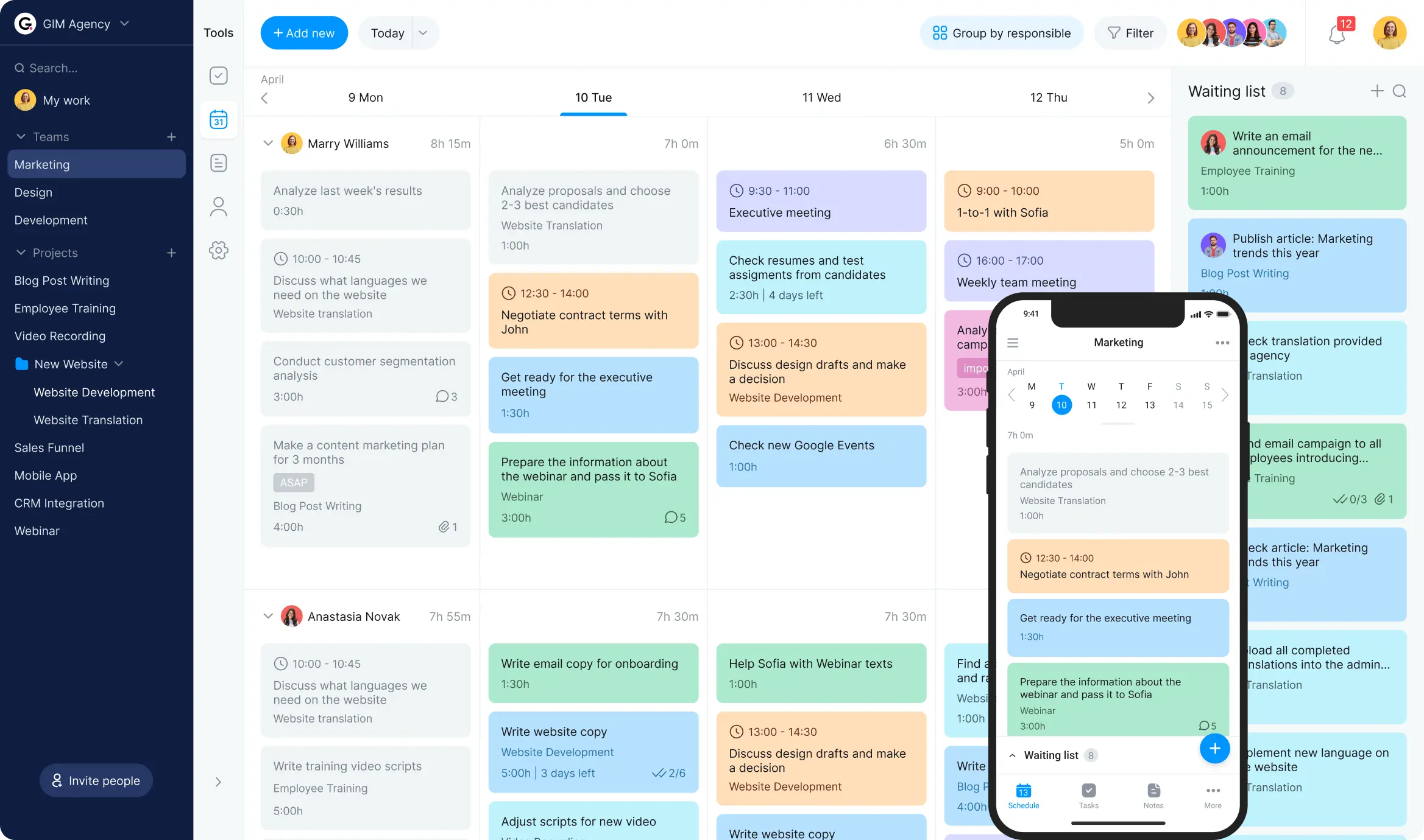 Schedule maker
