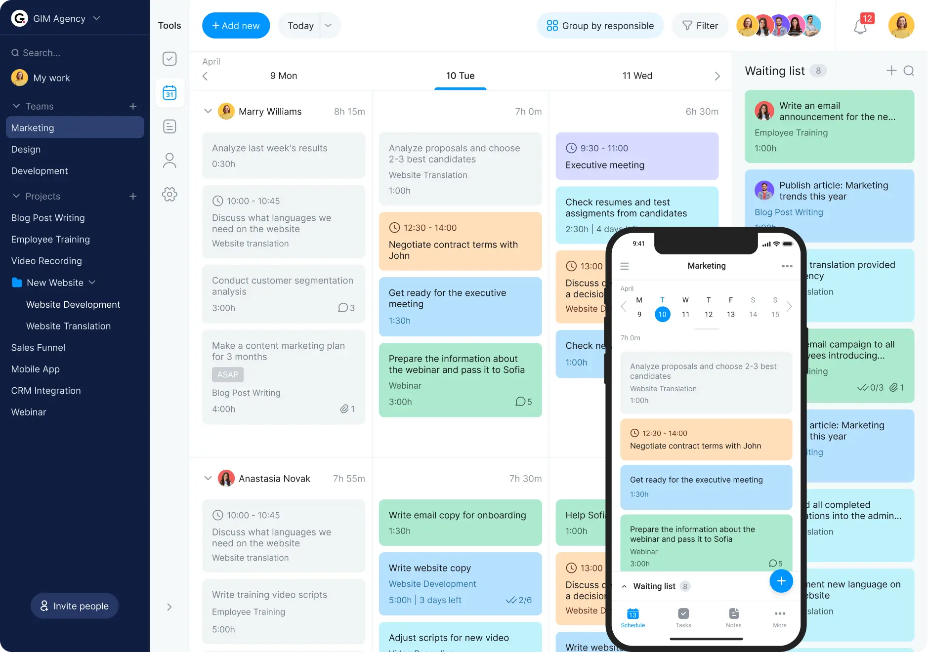 Schedule maker