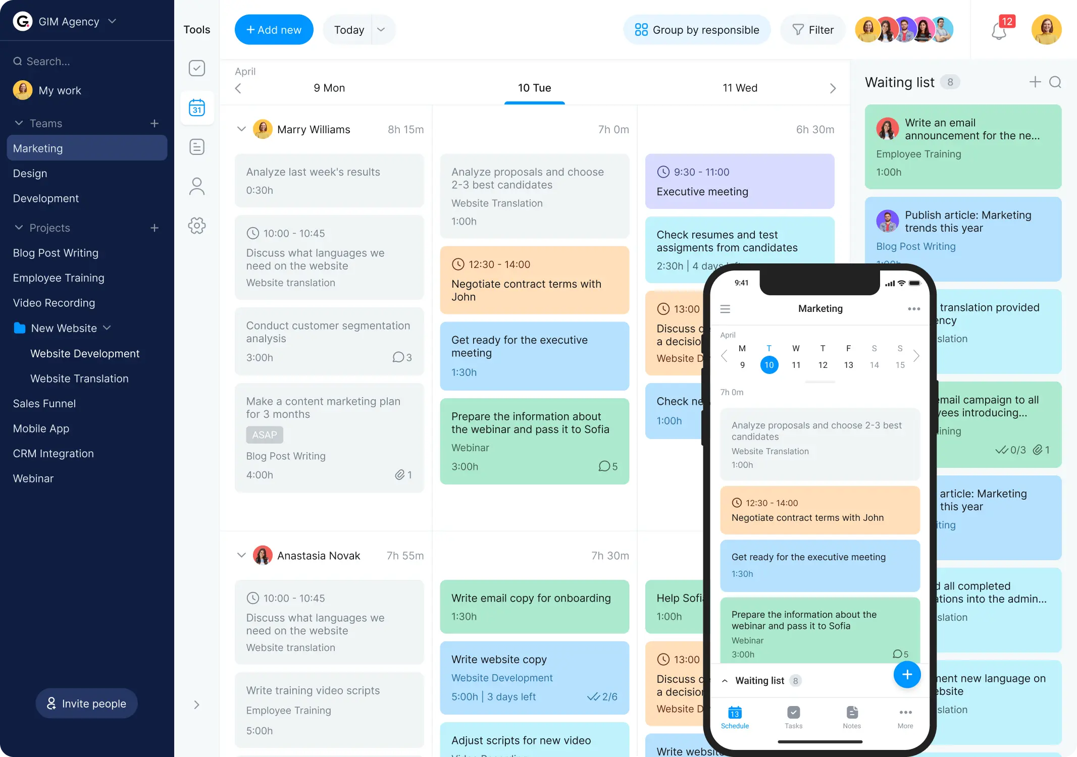 Schedule maker