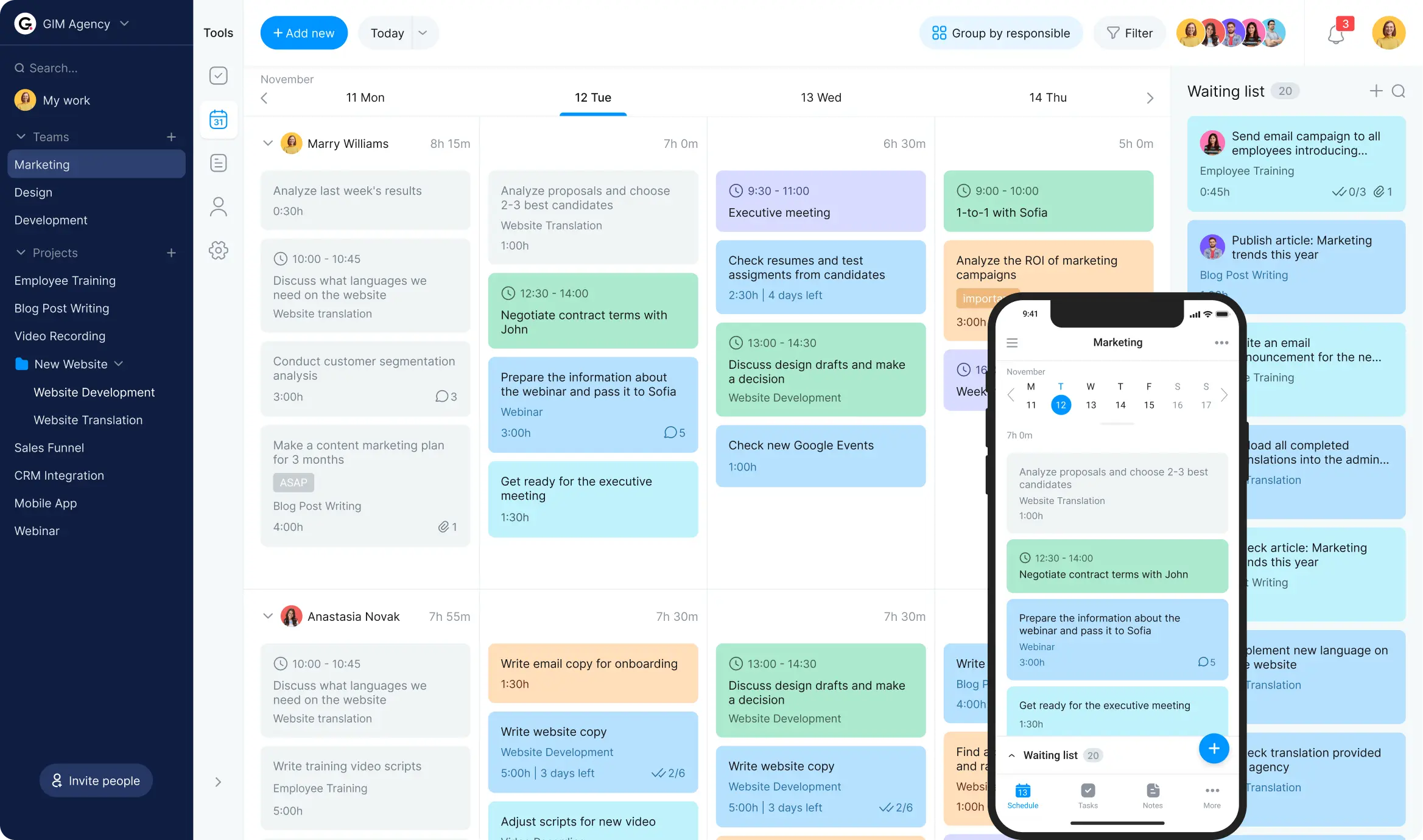 Schedule planner