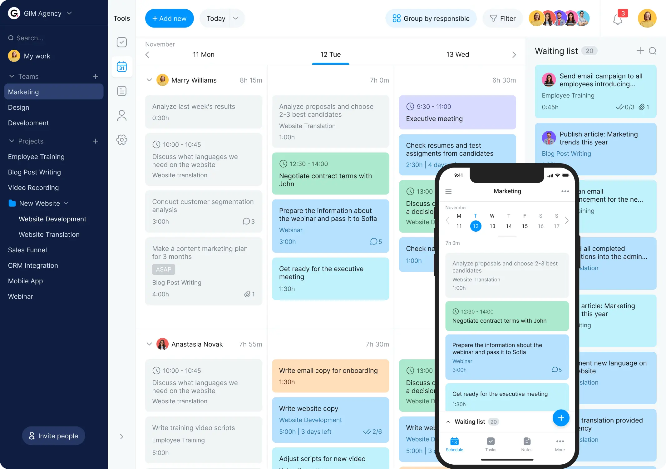 Schedule planner