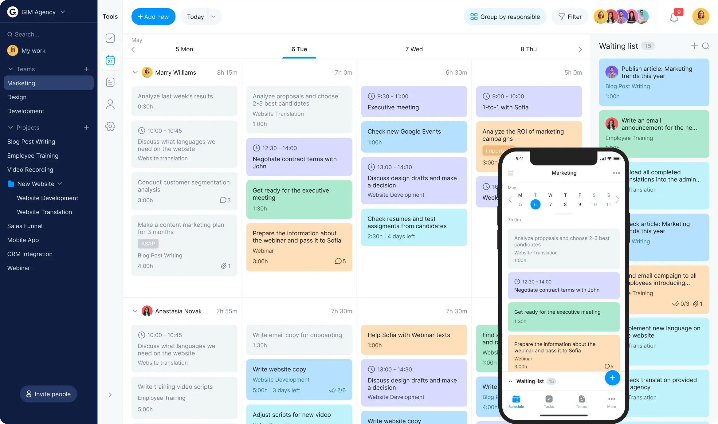 Task maker calendar