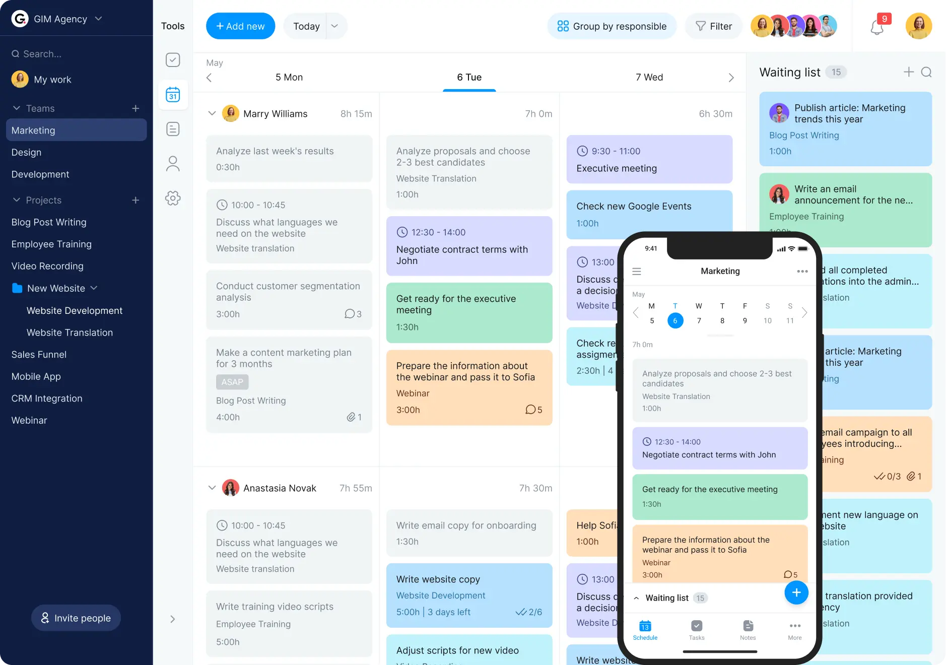 Task maker calendar