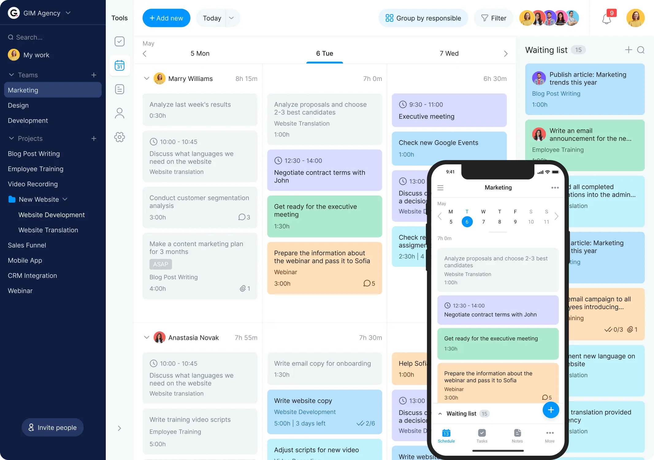 Task maker calendar
