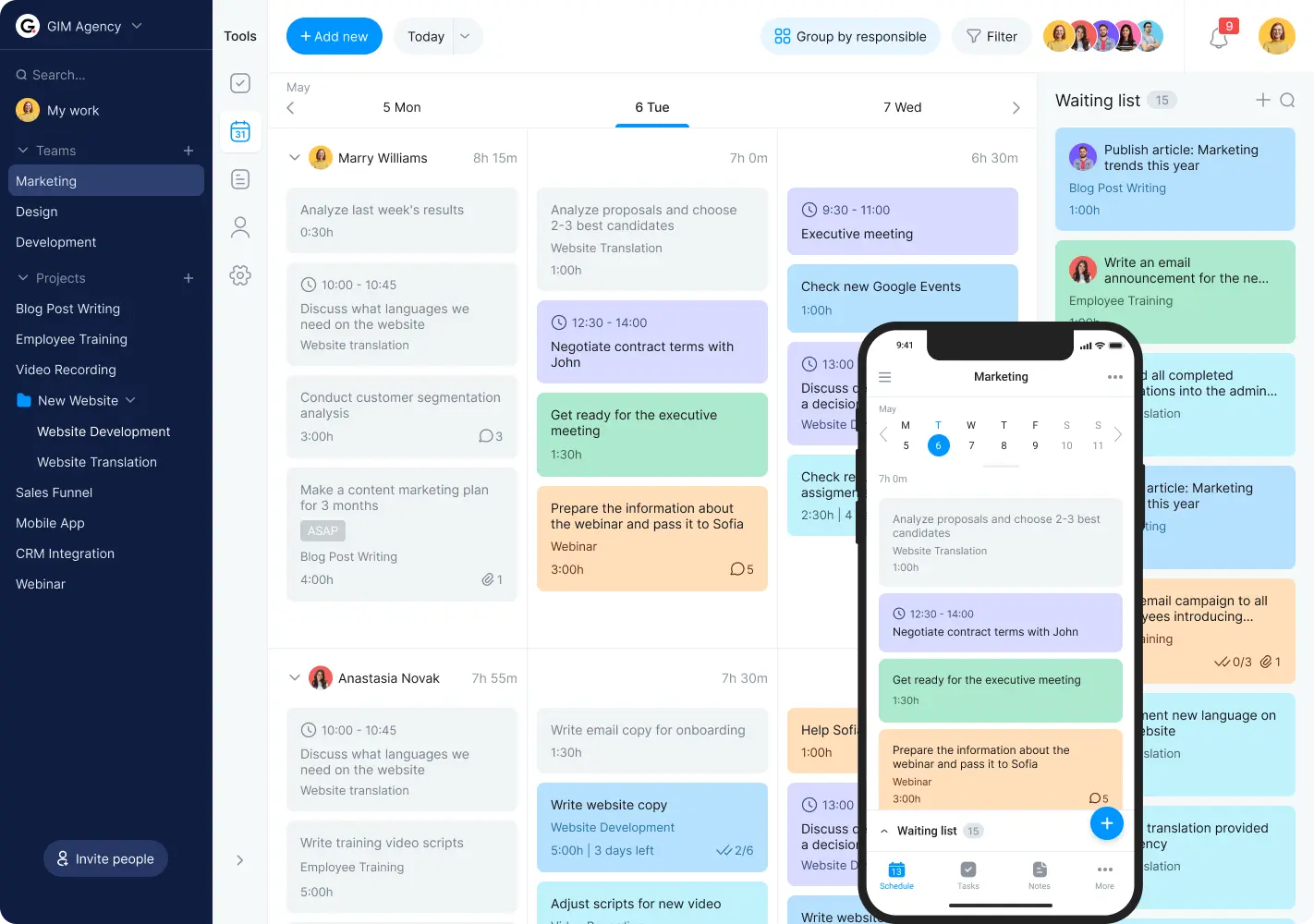 Task maker calendar
