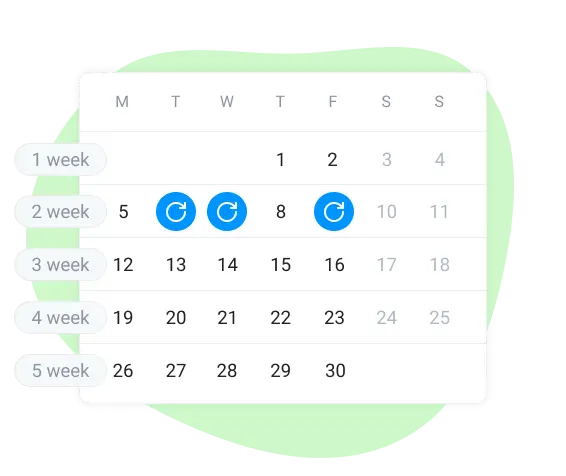 Repeating to-dos in the organizer
