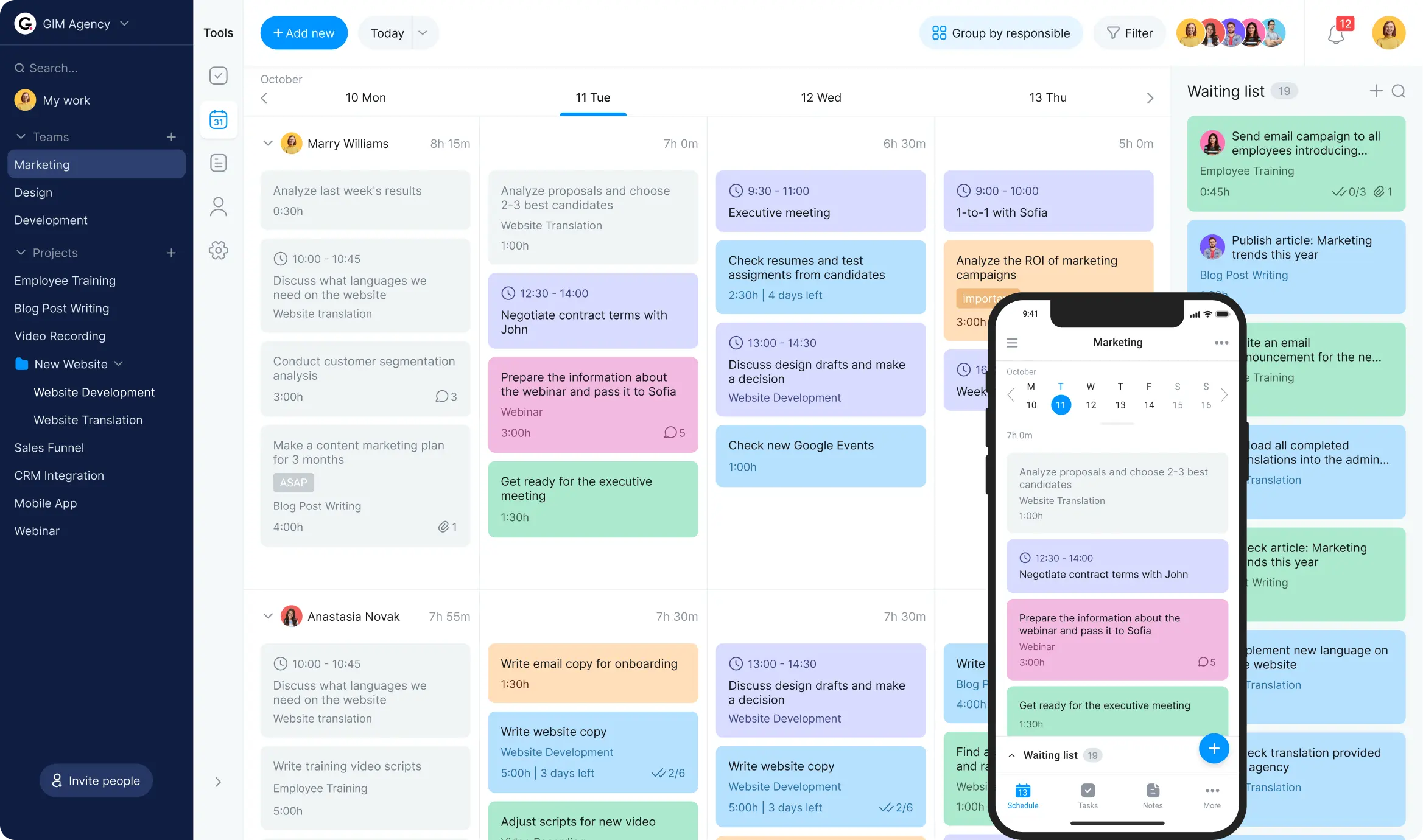 Task organizer