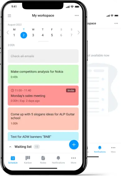 Download the task organizer app on your phone
