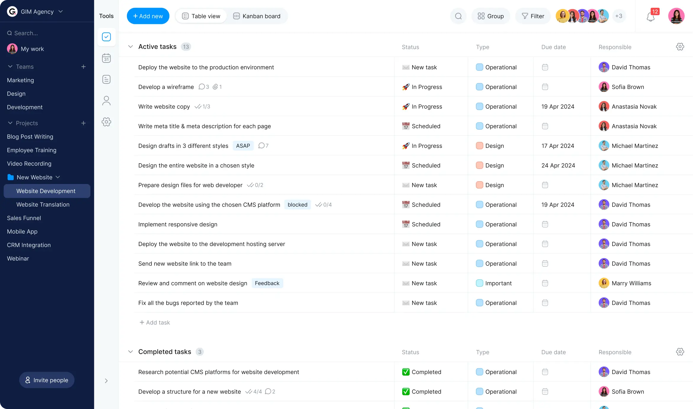 Online task planner