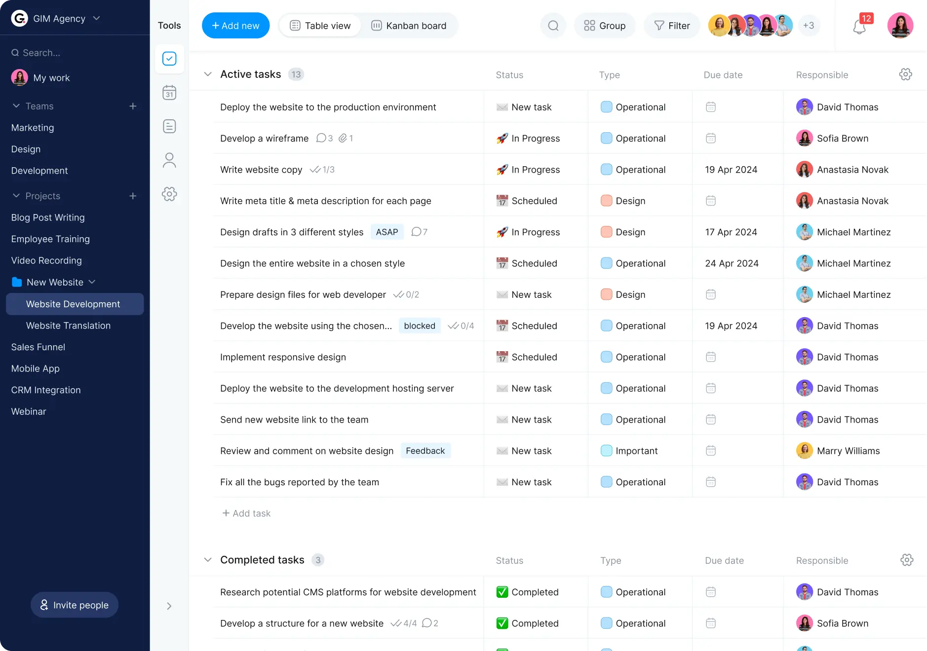 Online task planner