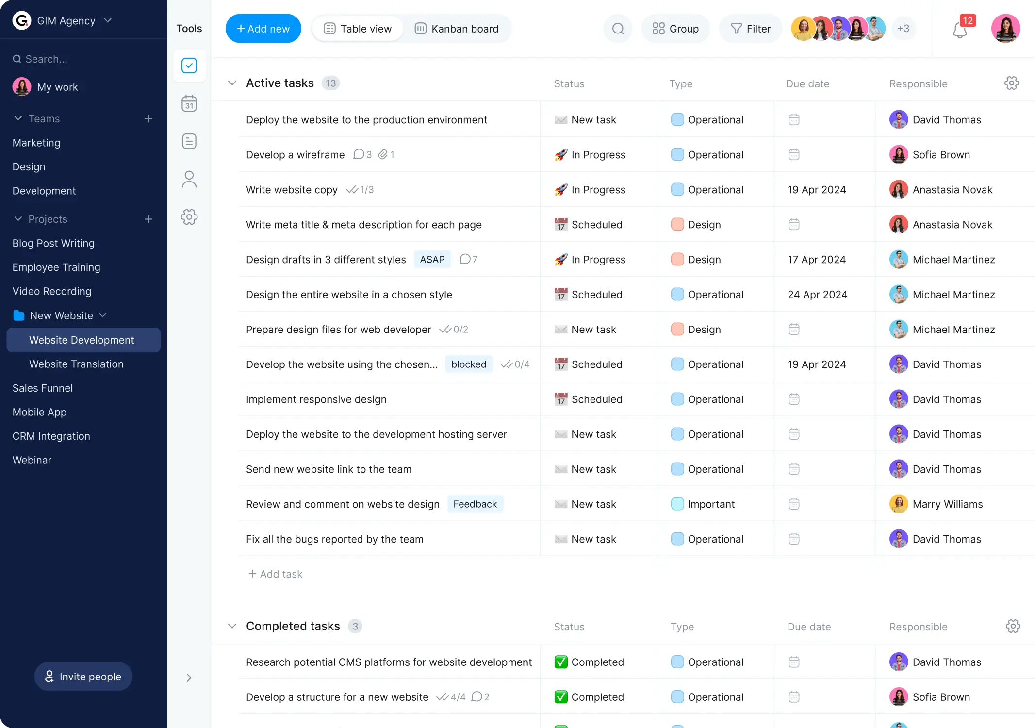 Online task planner