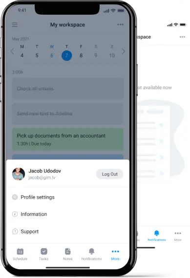 Task planner mobile app