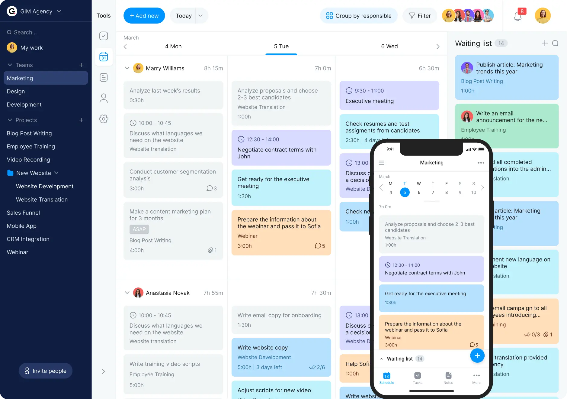 Daily task tracker