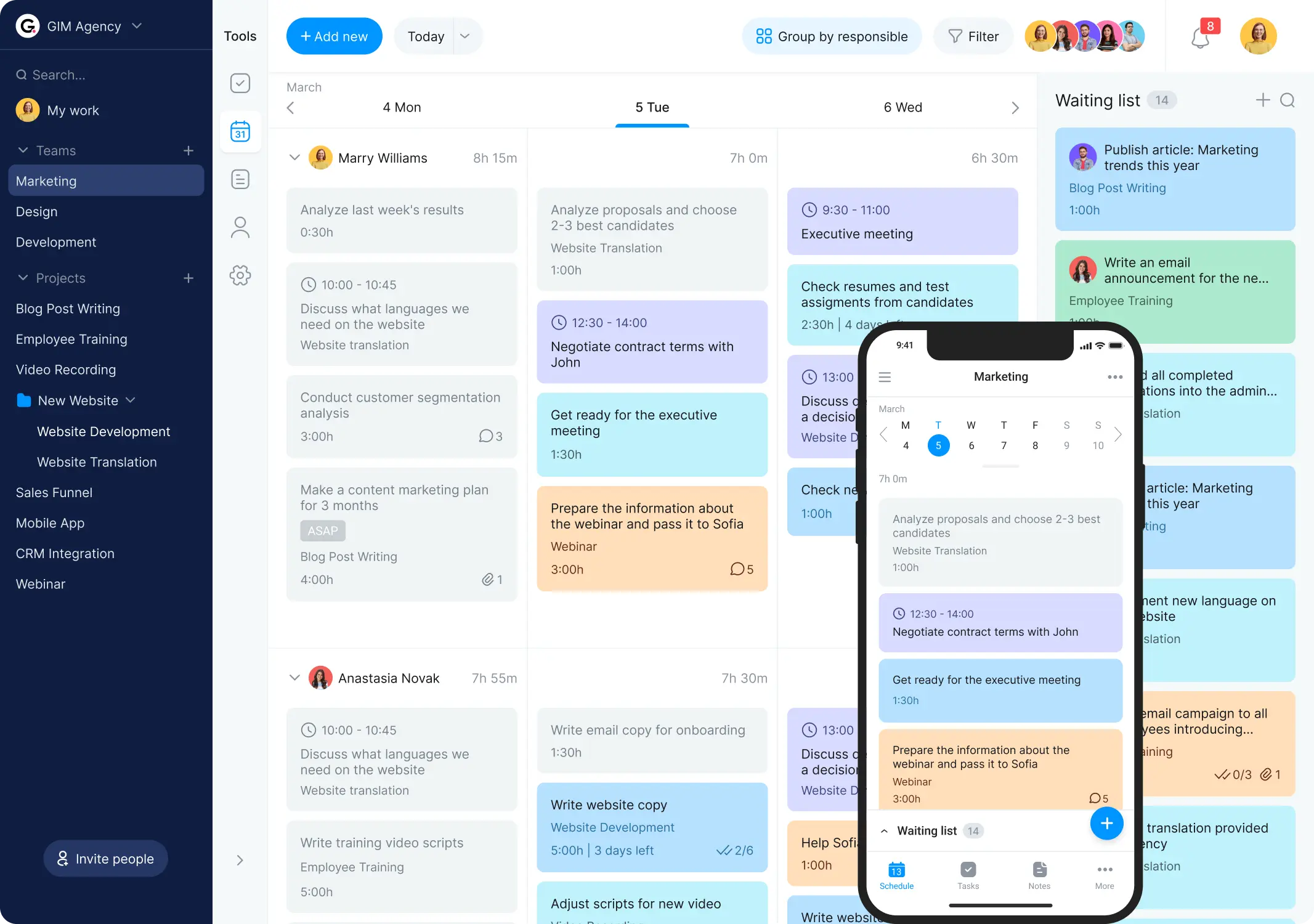Daily task tracker