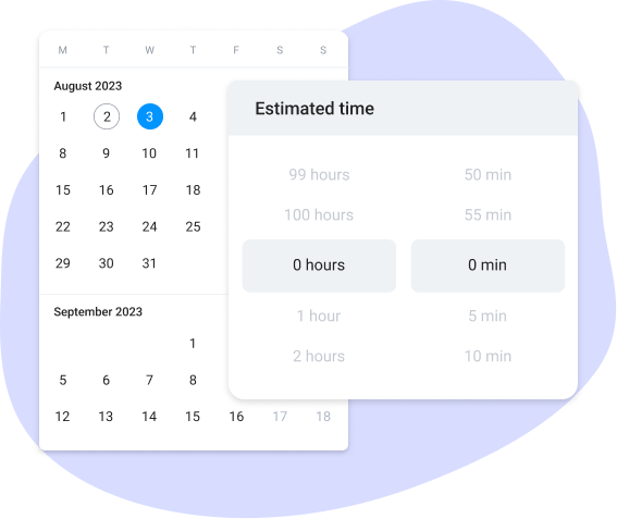 Add time estimates in the tracker