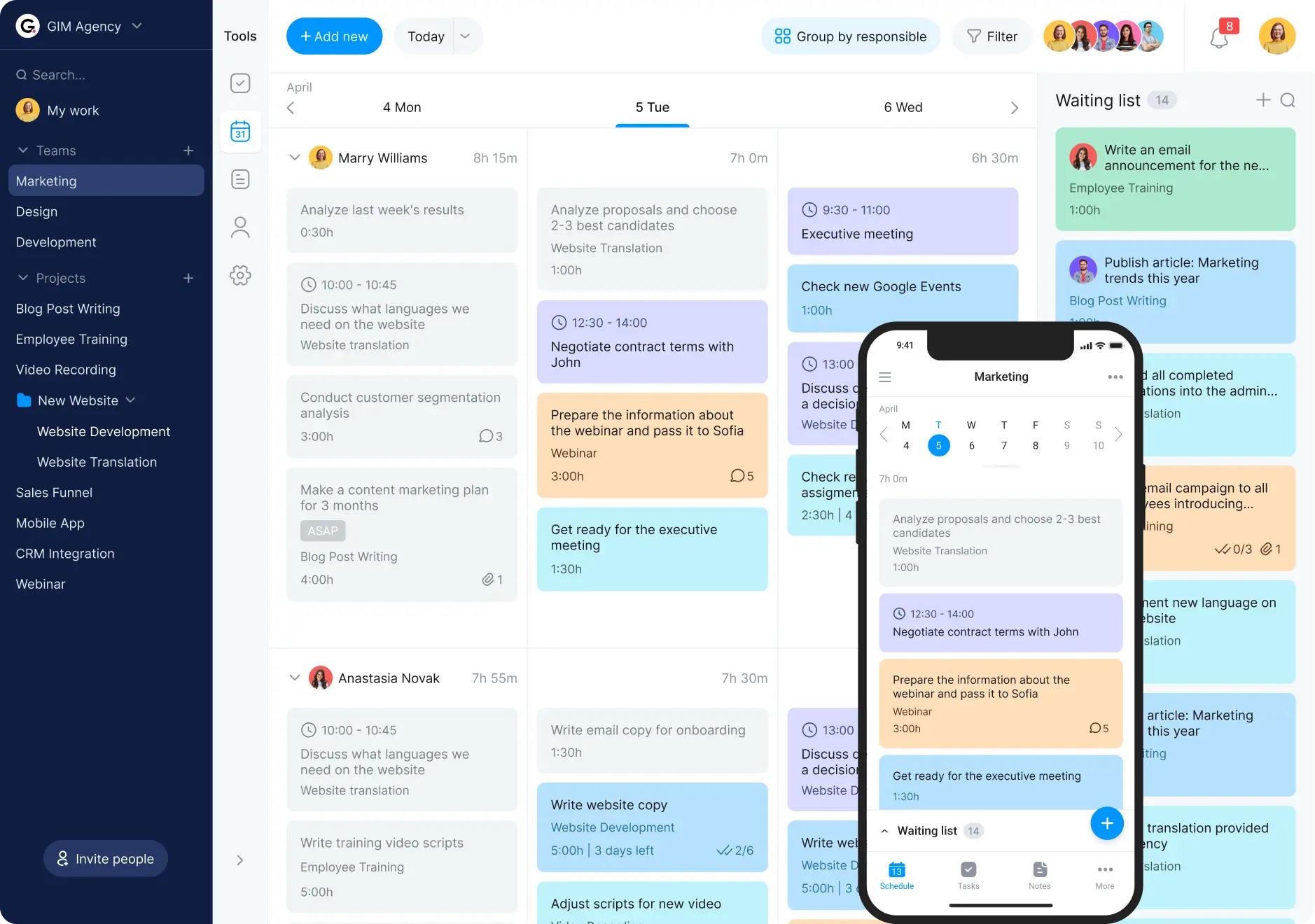 Time manager online