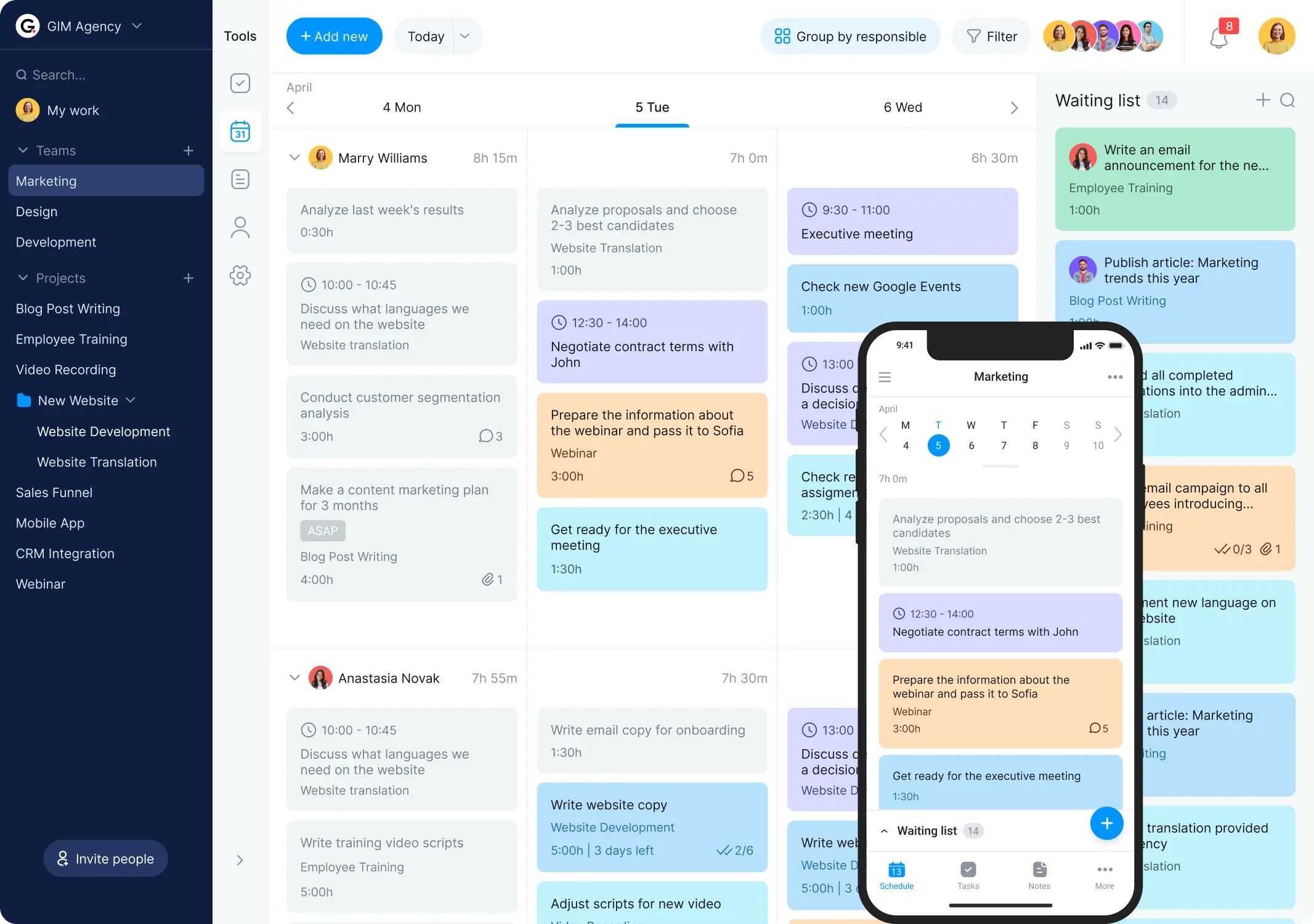 Time manager online