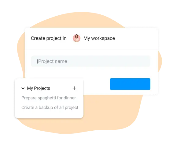 Complete projects in Bordio time organizer