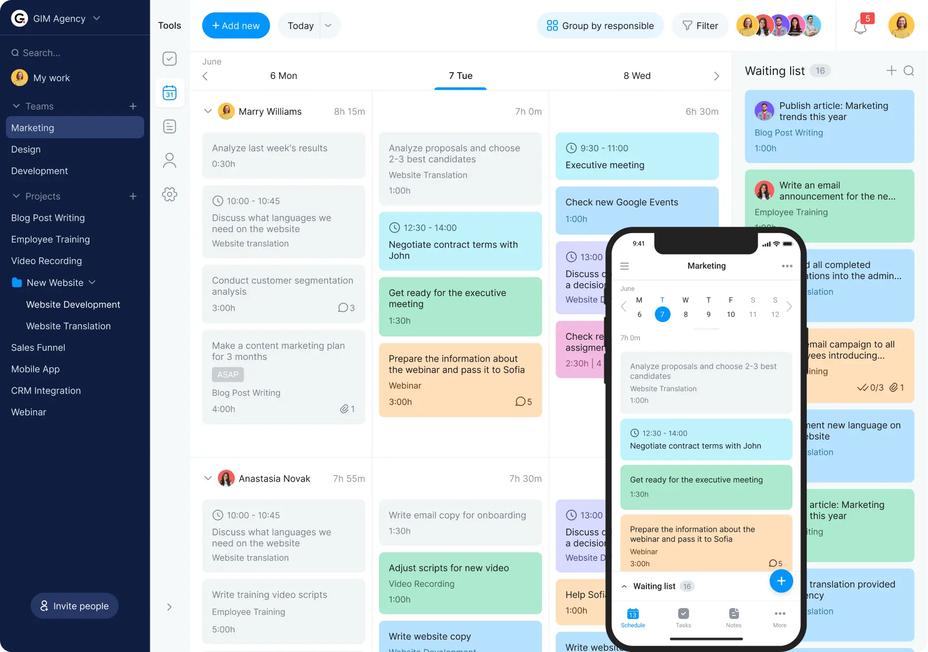 Time organizer