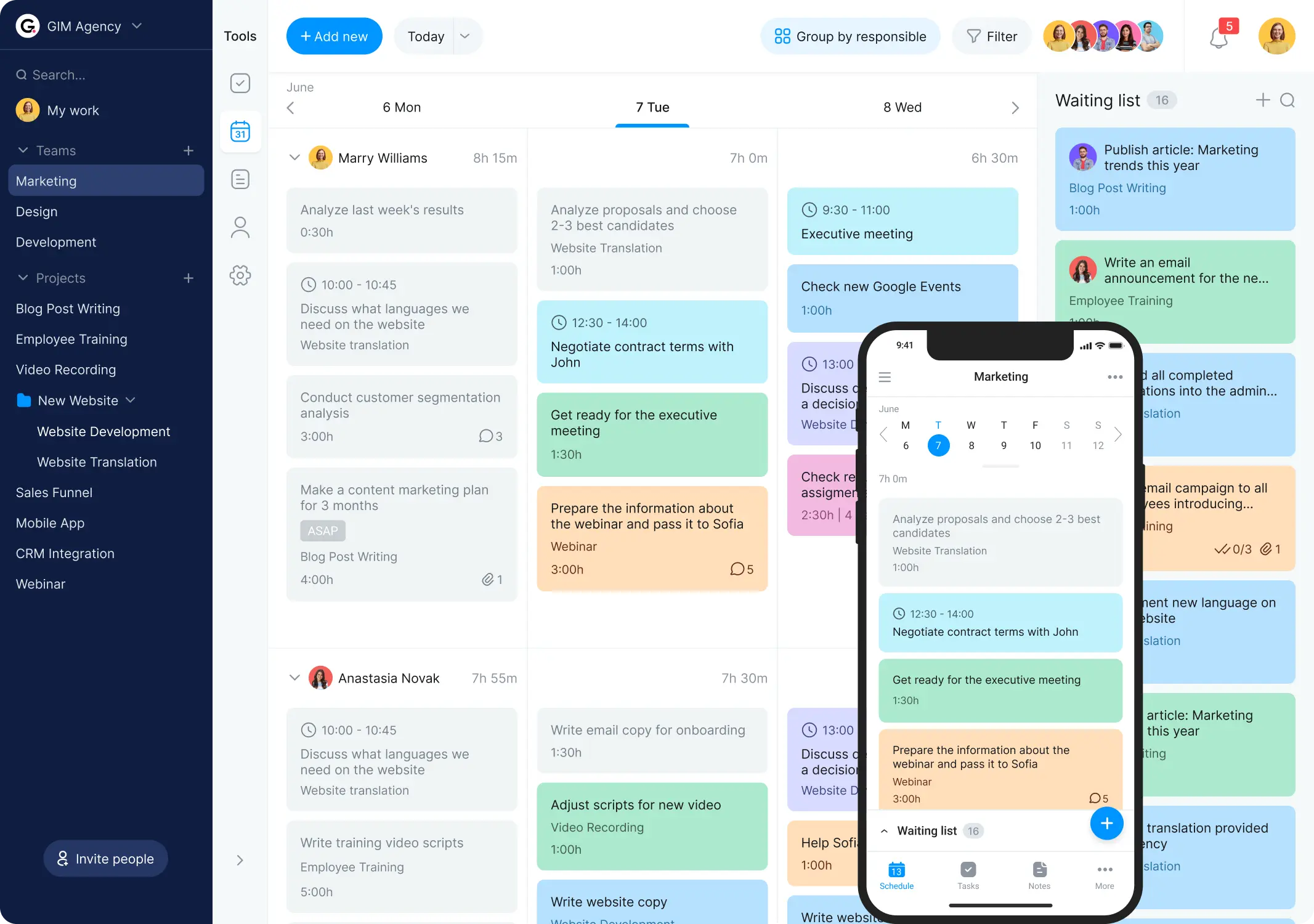 Time organizer