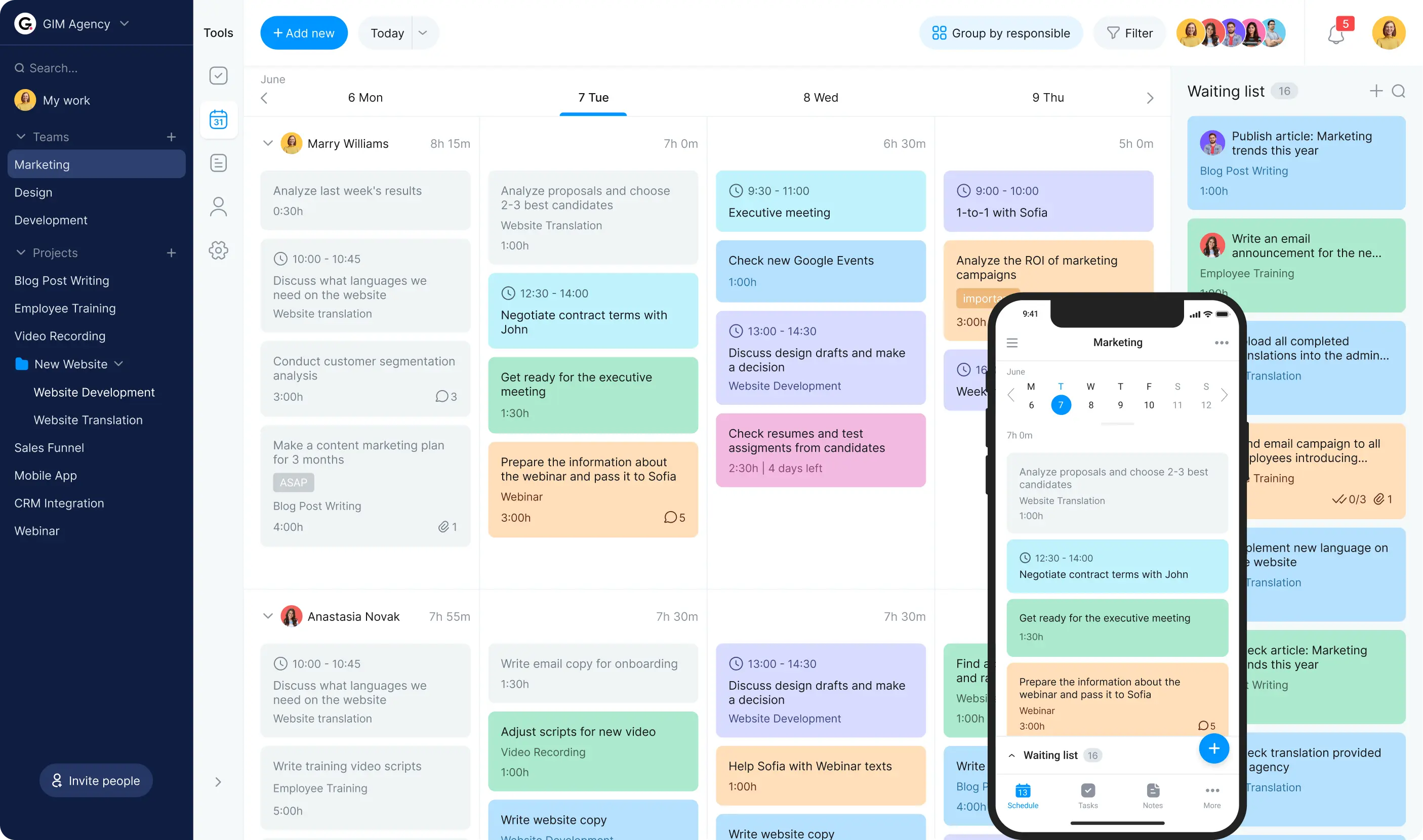 Time organizer