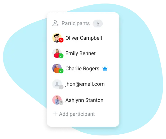 Invite users to Bordio time planner events