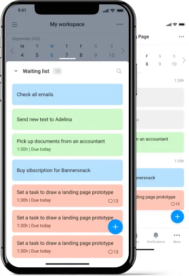 Free time planner mobile app