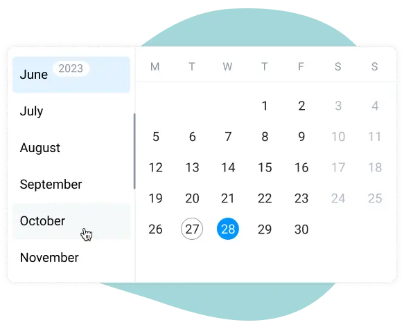 Use navigation of the time planner