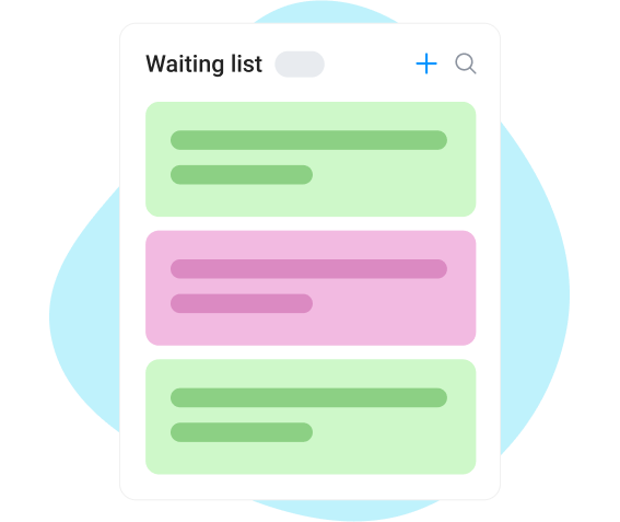 put unscheduled tasks on the waiting list