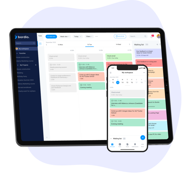 weekly planner online for different platforms