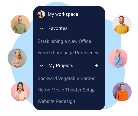 Track projects in the weekly schedule maker