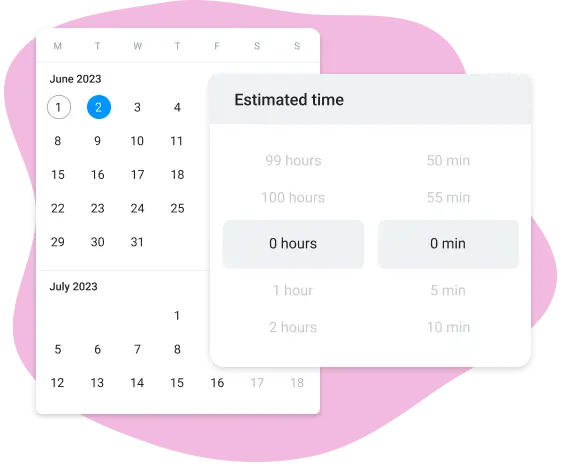 Weekly schedule planner with time estimations